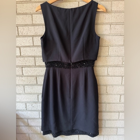 Trina Turk Black Midi Dress with Beaded Embellishment - Picture 3 of 6